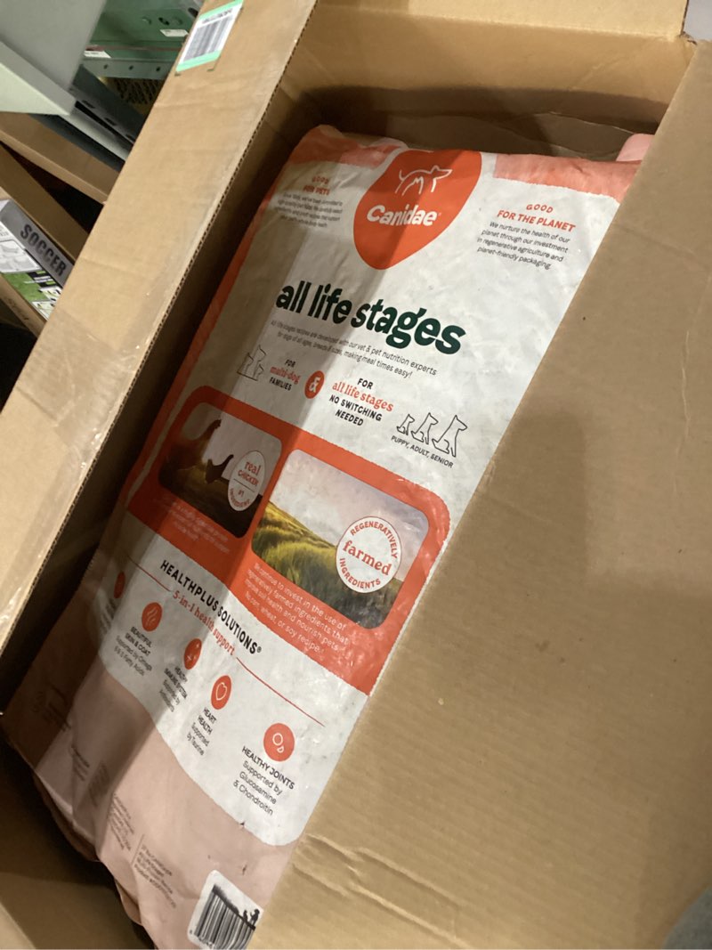 Condition photo showing New/Like New for canidae all life stages multi-protein recipe with chicken, turkey, lamb, and fish – high protein premium dry dog food for all ages, breeds, and sizes– 27 lbs. multi-protein (new recipe) 27 pound (pack of 1)