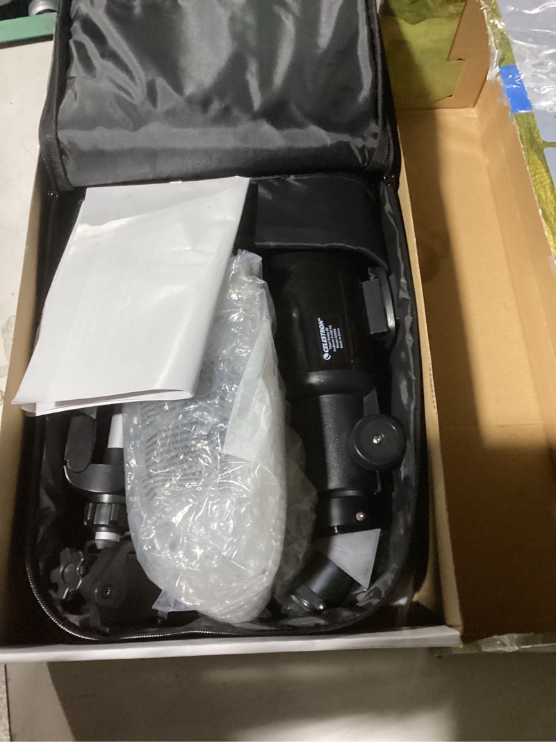 Condition photo showing Good Condition for Celestron Travel Scope 80 Portable Refractor Telescope – 80mm Aperture, Fully-Coated Glass Optics – Includes Tripod, Smartphone Adapter, Backpack & Software – Ideal for Beginners & Travel