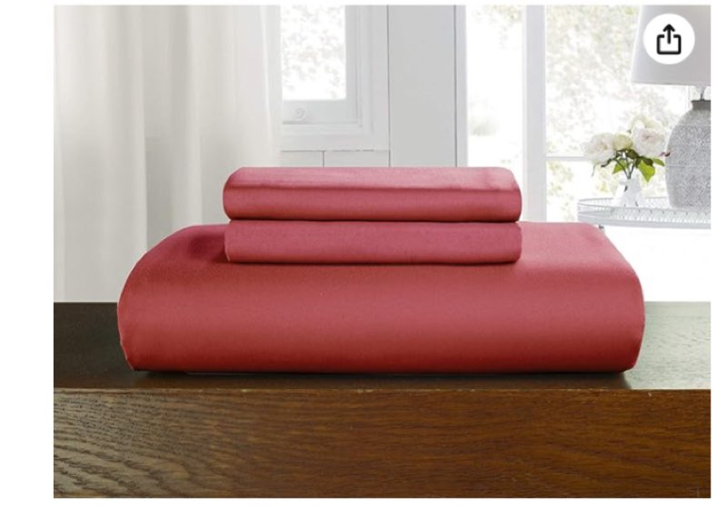 Luxury Duvet Cover &Pillow Shams Set, 2 Pieces, Twin/Twin XL, Red