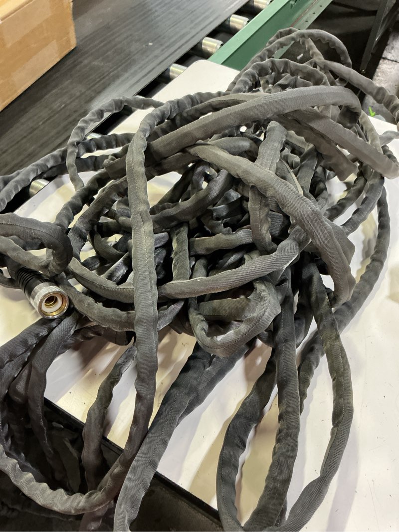 Condition photo showing As Is for apex zero-g 4001-100 garden hose, 5/8 in, 100 ft l, coupling, fiber, gray