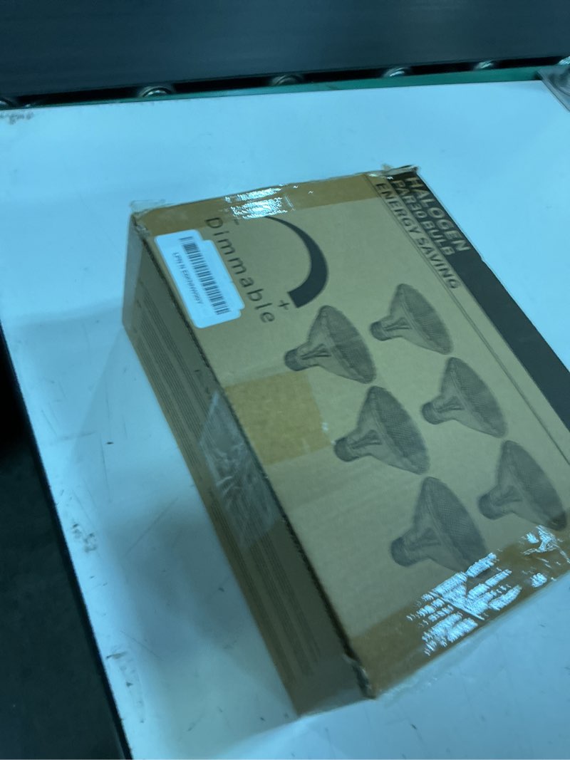 Condition photo showing New/Like New for par30 39w short neck halogen flood light bulbs, 120v 2700k warm white dimmable high brightness, e26 base, great for accent lighting, tracking light, recessed light bulb, 6pcs 39.0