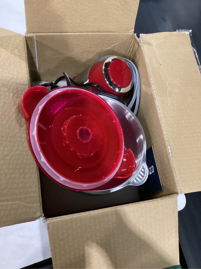 Condition photo showing Good Condition for ganiza food processors, electric food chopper with meat grinder & vegetable chopper - 2 bowls (8 cup+8 cup) with powerful 450w copper motor - includes 2 sets of bi-level blades (red)