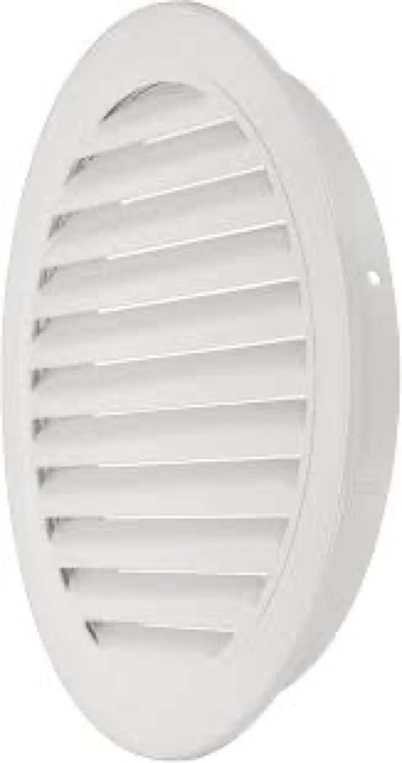 PATIKIL 12 Inch Round Soffit Vent, Aluminum Alloy Wall Vent Grille Cover Exterior Exhaust Louvered V