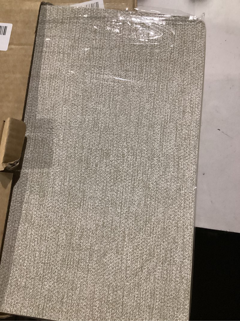 Condition photo showing New/Like New for Vinyl Placemats Set of 6-12×17.7 Inch Waterproof & Heattable Placemats, Fall Faux Leather Wipeable Outdoor Table Mat for Dining, Kitchen, Indoor Outdoor Use (Beige, Linen Texture) Beige Linen texture