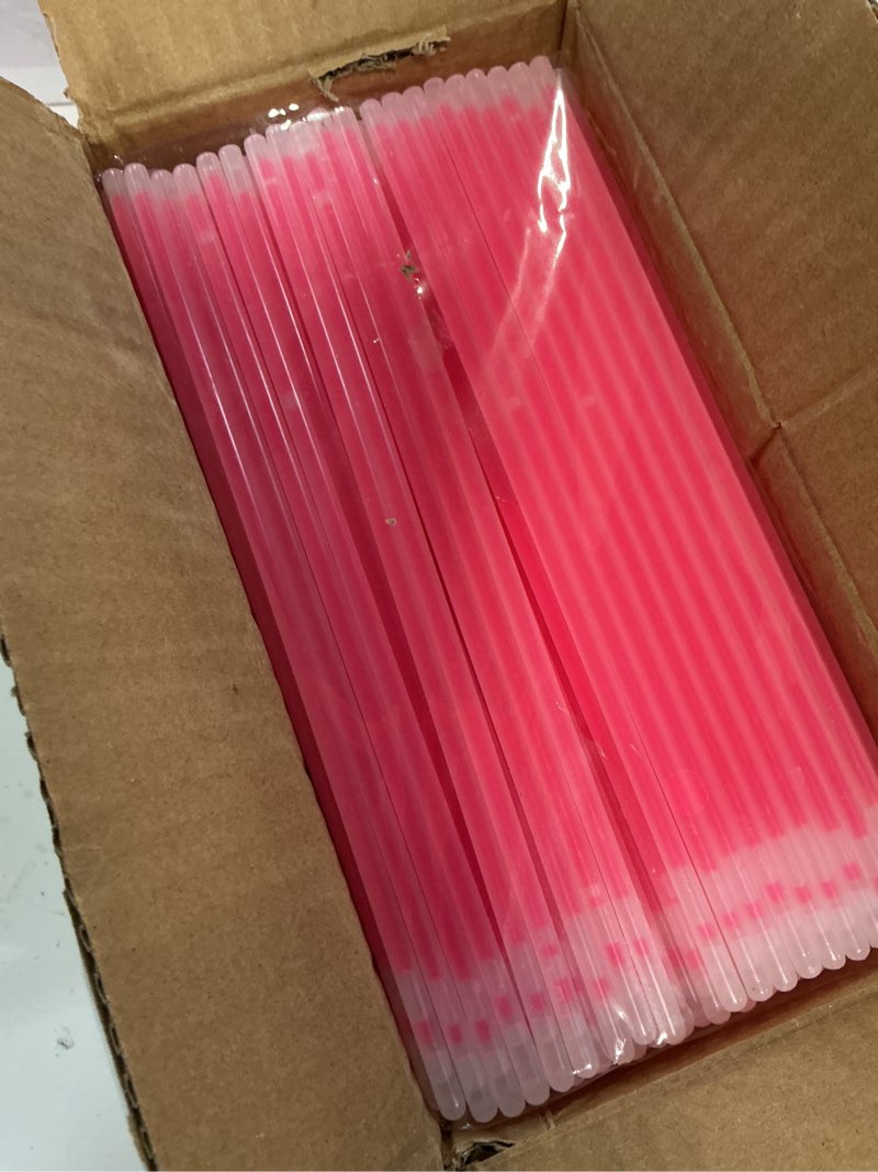 Condition photo showing New/Like New for 300 pcs pink glow sticks bulk glow in the dark bracelets and necklaces with connectors 8" glowsticks light up neon party favors for new year valentine’s day wedding gender reveal birthday 300 pstick