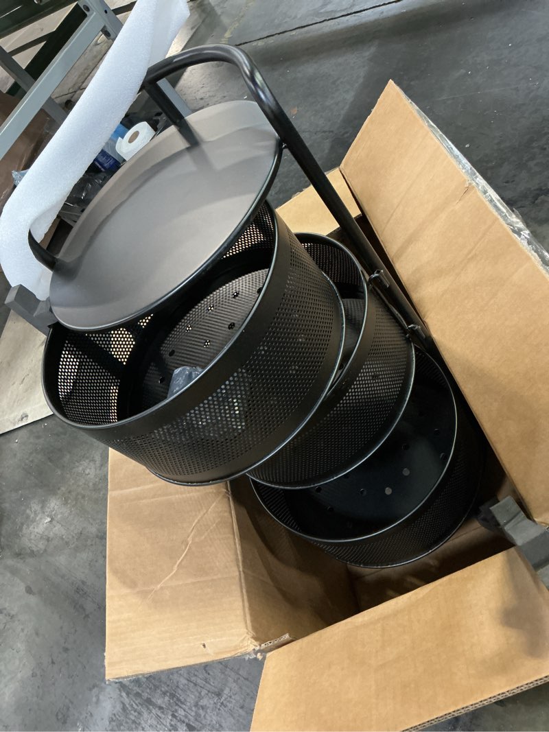 Condition photo showing Good Condition for Kitchen Storage Rack No Assembly, 4-Tier Metal Storage Tower Cart Organizer on Rolling Wheels with Removal Basket for Fruit Vegetable Grocery Corns Potato Onion,Fruteros Para Cocina (4-Tier, Black) 4-tier/Black