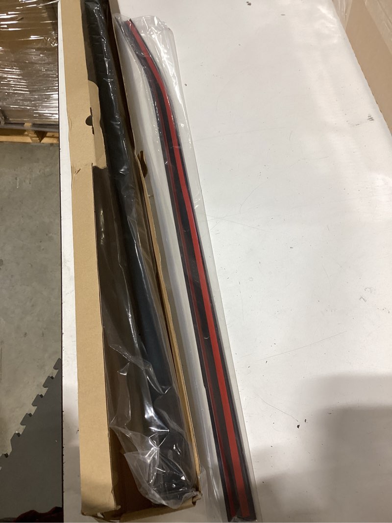 Condition photo showing As Is for rear bumper trim compatiblity unknown rear bumper protector guard cover trim exterior car accessories abs 1pcs (glossy black style)