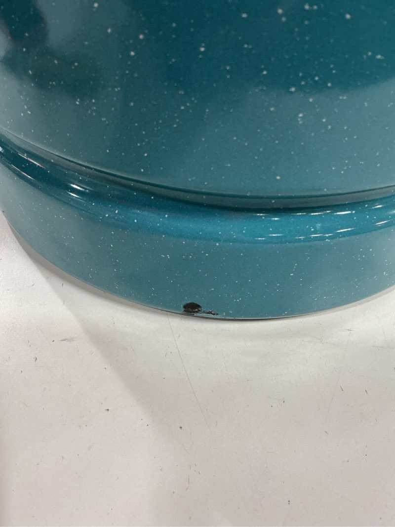 Condition photo showing As Is for cinsa steel steamer set 15 qt turquoise