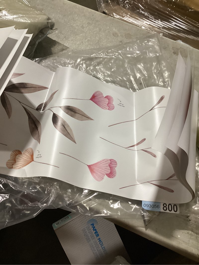 Condition photo showing As Is for floral wall decals: boho botanical wall stickers