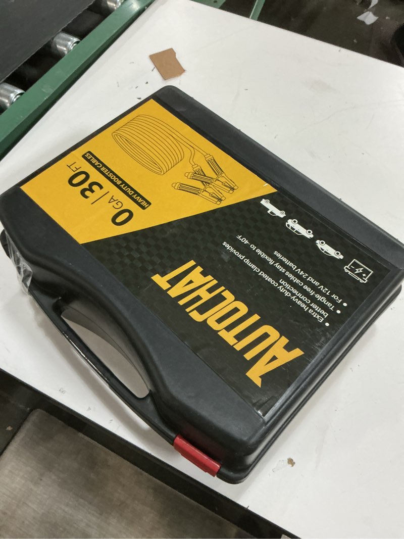 Condition photo showing New/Like New for Heavy Duty Jumper Cables, 0 Gauge 30 Feet 1000 Amp Automotive Booster Cables for Car Battery, for Car, SUV and Trucks Battery, with Carry Case, Gloves, Brushes 0 Gauge 30 FT