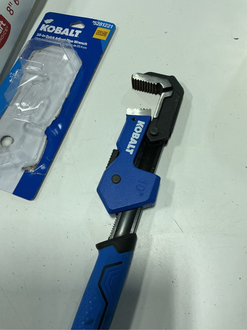 Condition photo showing As Is for kobalt pipe wrench 10-inch wrench