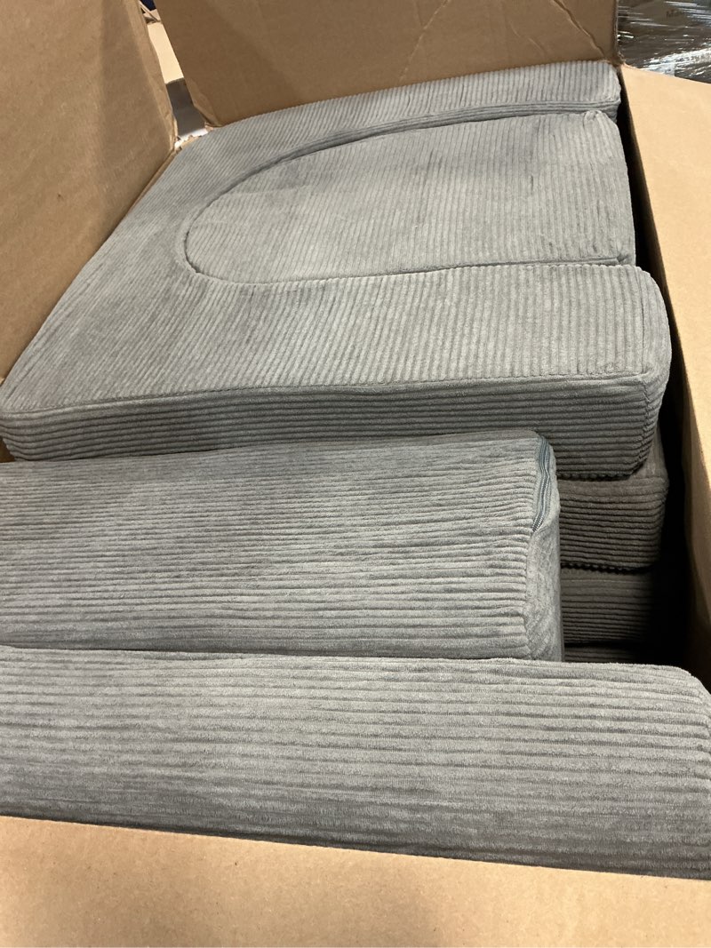 Condition photo showing Good Condition for ZICOTO Modular Kids Play Couch for Fun Play Time or Comfy Lounging - The Perfect Toddler Sofa to Boost Creativity and Easily Build Magical Forts and More in Your Playroom/Nursery Grey