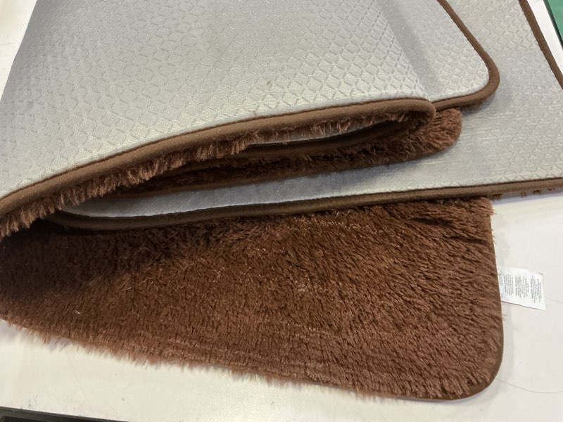 Condition photo showing As Is for Ophanie Brown Rugs for Bedroom Living Room, Fluffy Fuzzy Furry Carpet, Plush Soft Shaggy Bedside Indoor Floor 4x6 Area Rug for Kids Girls Boys Baby Teen Dorm Nursery Home Decor Aesthetic 4' x 6' (Rectangular) Brown