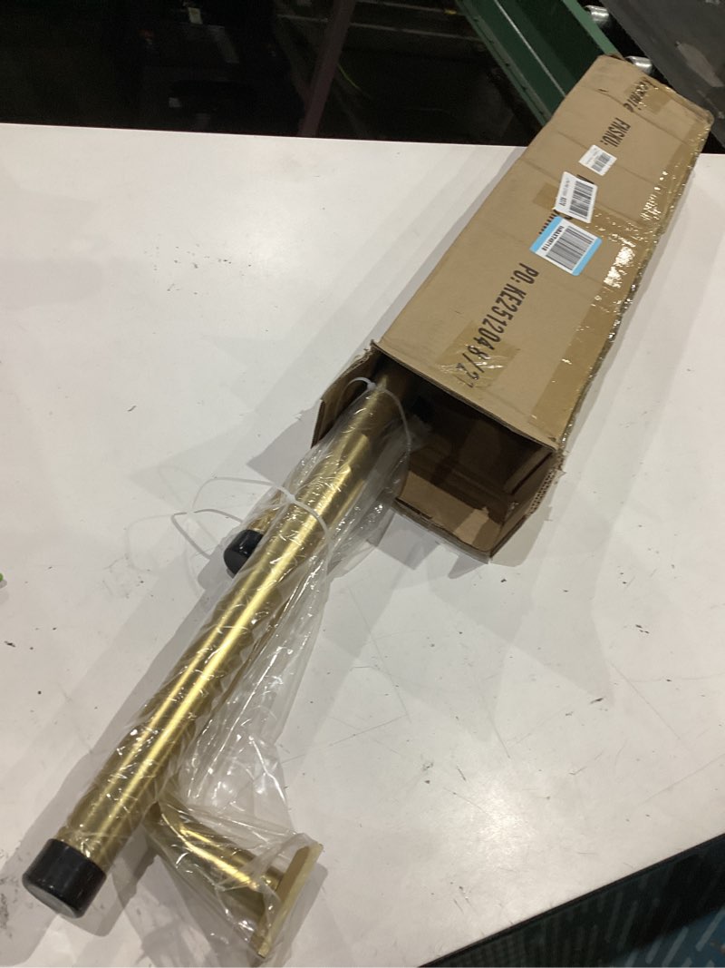 Condition photo showing Good Condition for 1 1/4 diam large room darkening rods, 28-48inch(2.33-4ft) length telescoping wrap around curtain rods for bedroom living room kitchen, warm gold warm gold 28-48"