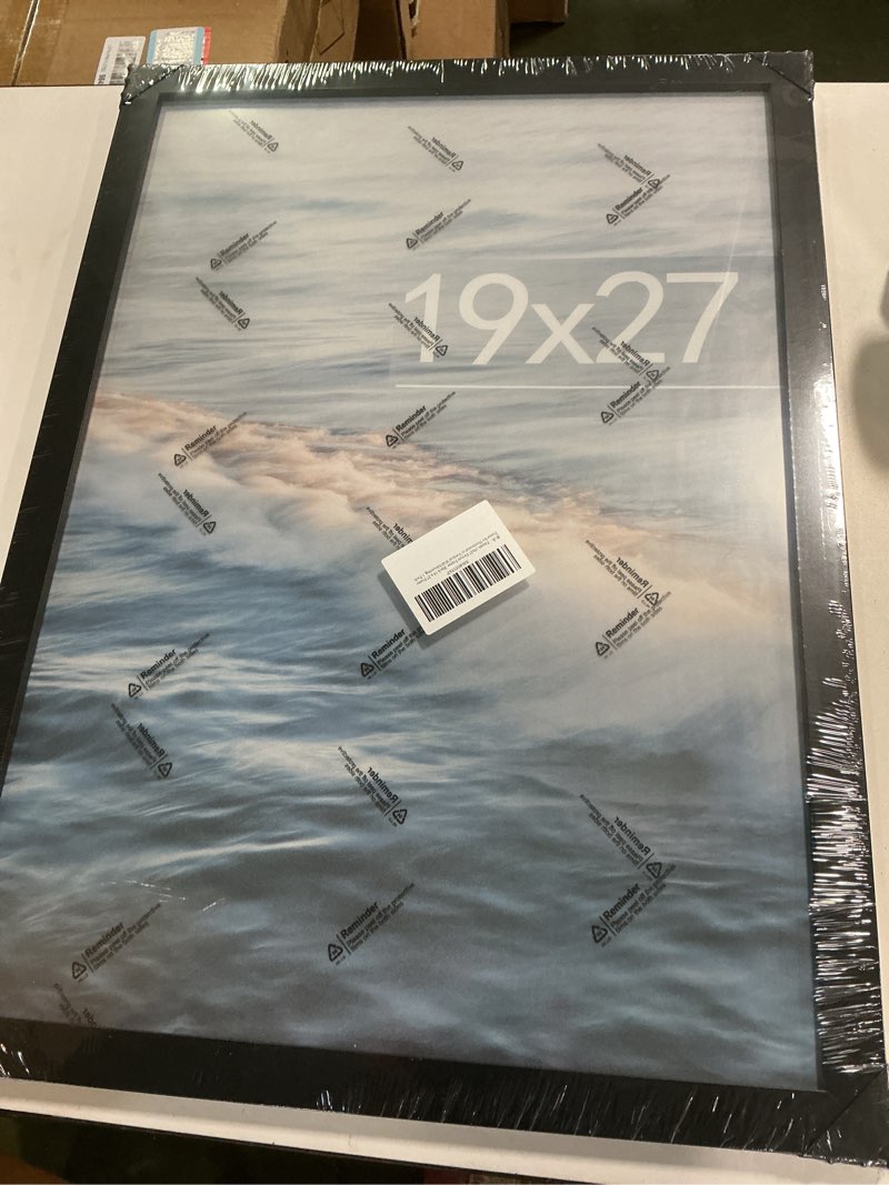 Condition photo showing Good Condition for 19x27 Picture Frame, Black 19 x 27 Poster Frame for Horizontal or Vertical Wall Mounting, 1 Pack Black 19x27