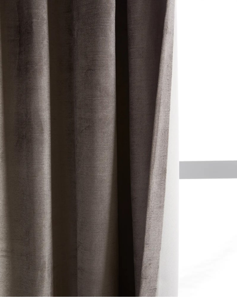 luster velvet room darkening curtain color: slate size: 48x108