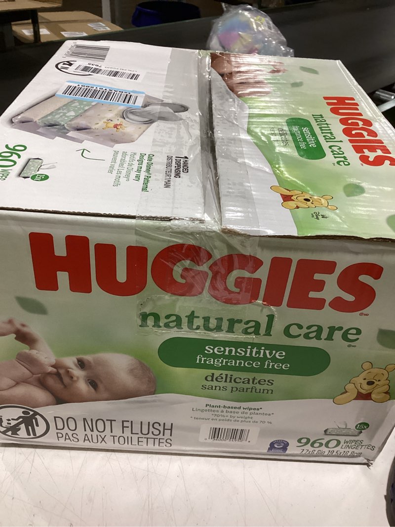 Condition photo showing Good Condition for Huggies Natural Care Sensitive Baby Wipes, Unscented, Hypoallergenic, 99% Purified Water, 15 Flip-To
