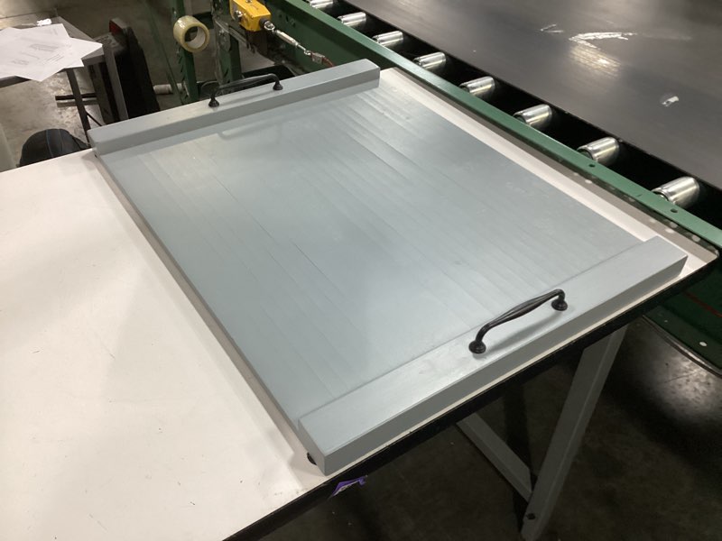 Condition photo showing As Is for Wood Stove Top Cover, Noodle Board Stove Cover for Gas Stove and Electric Stove