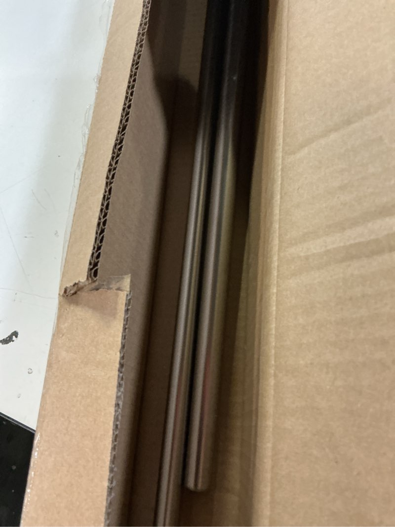 Condition photo showing As Is for Umbra Twilight Double Curtain Rod Set – Wrap Around Design Ideal for Blackout or Room Darkening Panels, 48 to 88 Inches, Nickel Nickel 48" to 88"