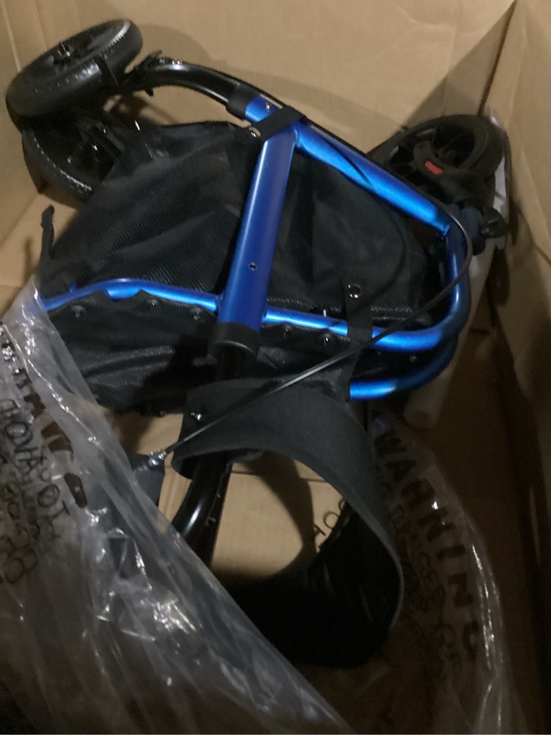 Condition photo showing Good Condition for Drive Medical Aluminum Rollator Walker - Fold Up - Padded Seat - 6 Inch Wheels - Lightweight Portable Design - Indoor Outdoor Mobility Aid - Blue Blue 1 Count (Pack of 1)