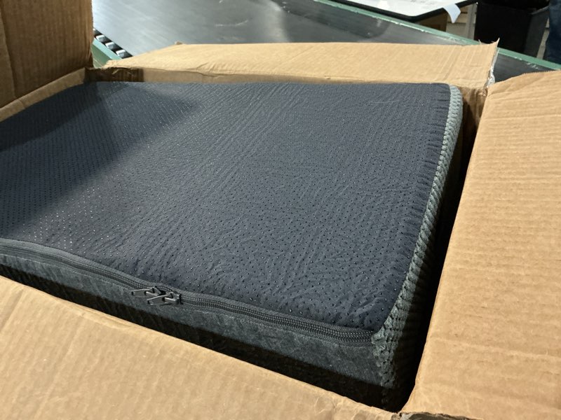 Condition photo showing Good Condition for EHEYCIGA Dog Stairs for Bed 18" H, 4-Step Dog Steps for High Bed, Pet Steps for Small Dogs and Cats, Non-Slip Balanced Pet Ramp Indoor, Grey Grey 4 15" x 24" x 18"