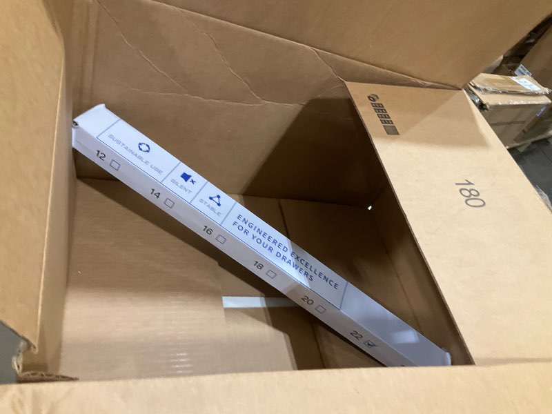 Condition photo showing Good Condition for lontan 1 pair 22 inch side mount soft close drawer slides 3 fold full extension drawer glides - 4502s3-22 heavy duty ball bearing cabinet rails with rear mounting brackets 100 lb capacity soft close-22inch 1 pair+ brackets