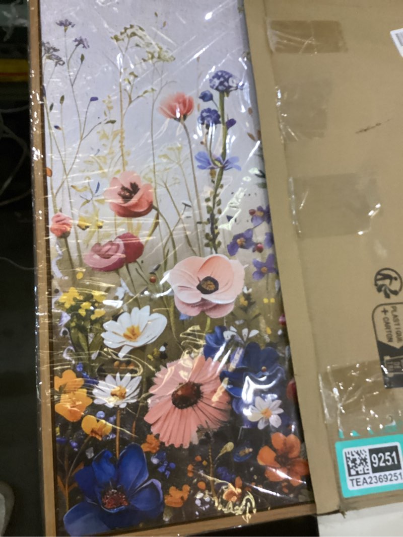 Condition photo showing New/Like New for Wapluam Large Framed Canvas Wall Art For Living Room & Bedroom Abstract Wall Painting Flowers Wall Pictures Home Decor Prints Posters Modern Room Home Decor Wood Framed 24" x 48" 48"L x 24"W Flowers Wall Pictures Wood Framed