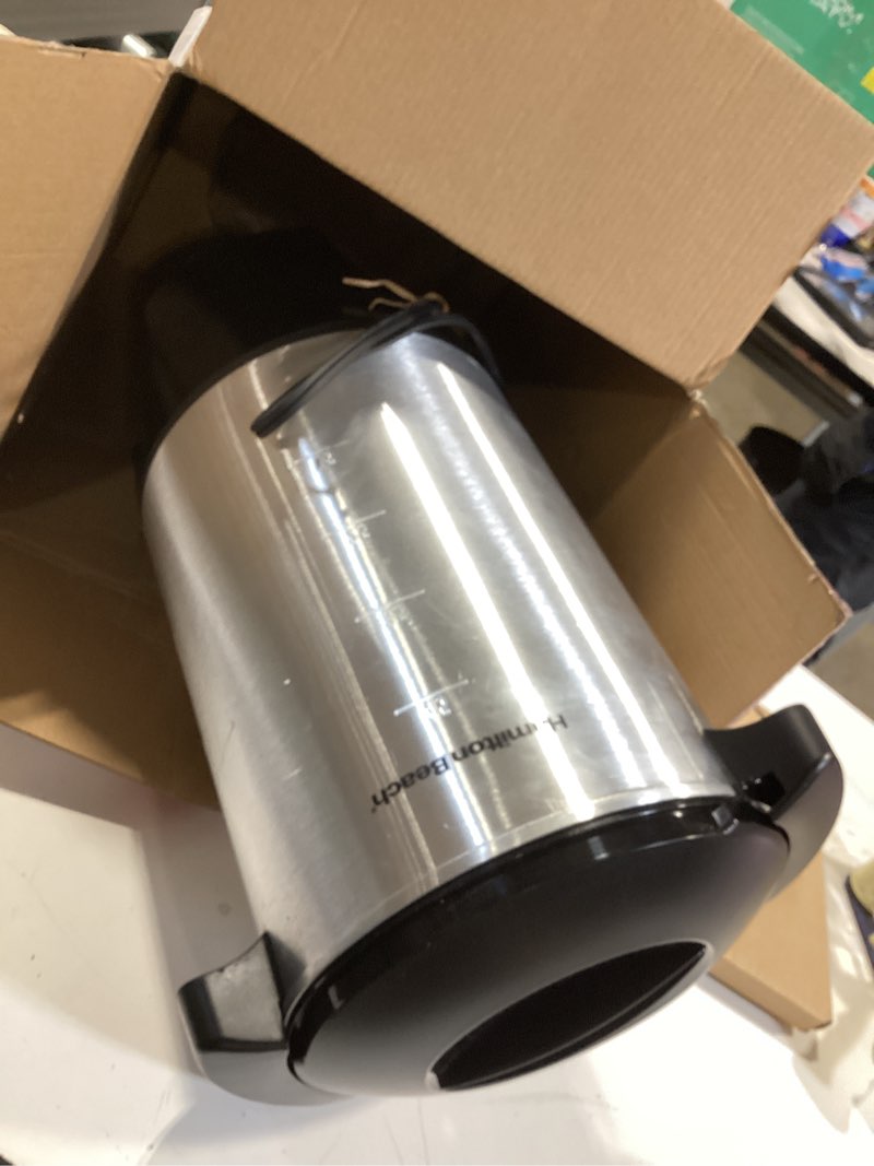 Condition photo showing As Is for hamilton beach 45 cup coffee urn and hot beverage dispenser, silver single-spout