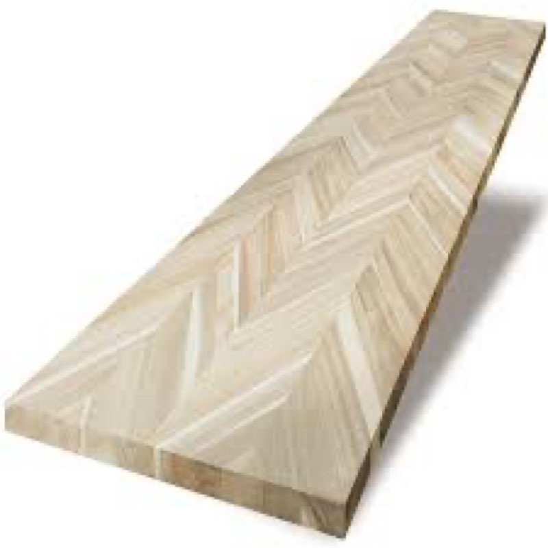 Gladys Premium Chevron Butcher Block Countertop for DIY Kitchen Top, Dining Table Top, Desk Top, 100% Solid Wood, 1.5in Thick 75.5x20x3.5 