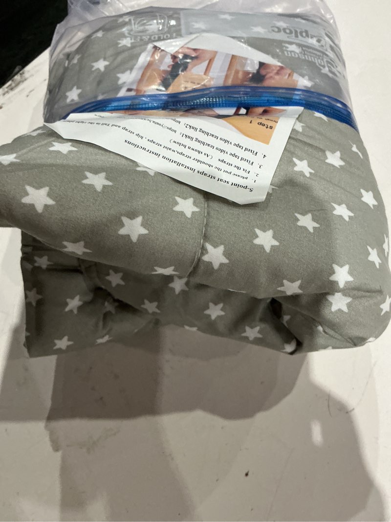 Condition photo showing Good Condition for twoworld baby high chair seat cushion liner mat pad cover resistant and high chair straps (5 point harness) 1 suit (fashion gray)