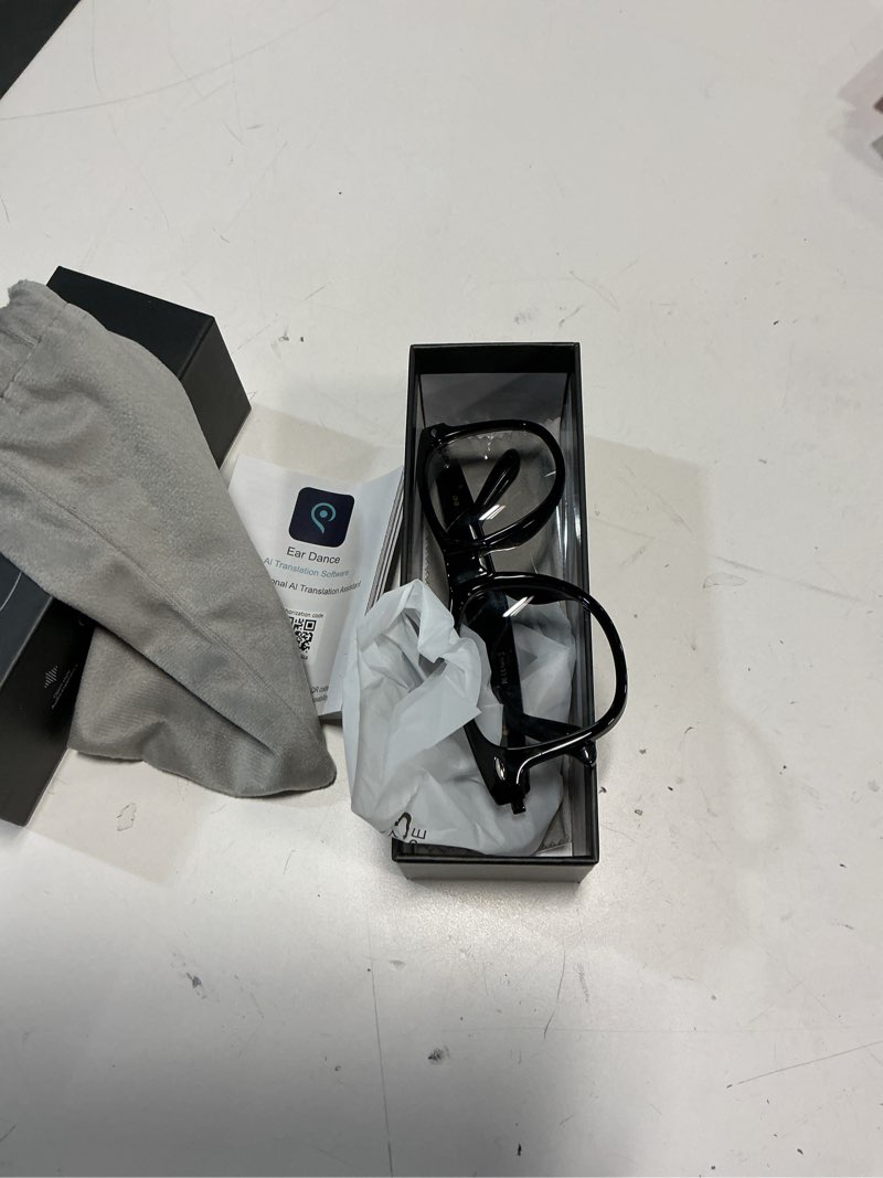 Condition photo showing Good Condition for AI Smart Glasses for Men and Women with Chat GPT, Bluetooth Translation Glasses with 164 Languages and Color-Change Lens, Music Playback, Hands-Free Calls, UV & Blue Light Protection Black frame+photochromic Lens