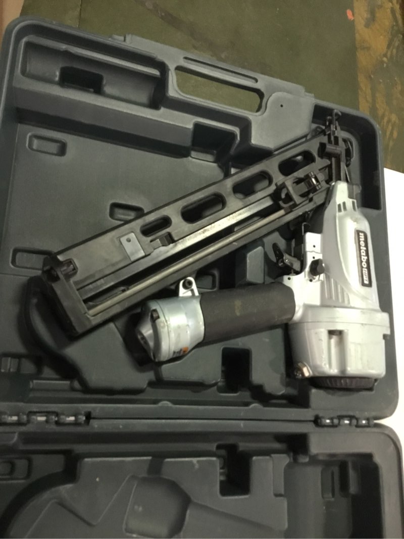 Condition photo showing As Is for Metabo HPT Finish Nailer with Air Duster, Pro-Preferred Pneumatic Power Nailer for Crown Moldings, Base Moldings, and More, Selective Actuation, 15 Gauge Angled, 1-1/4? to 2-1/2? Finish Nails, NT65MA4 NT65MA4 Only