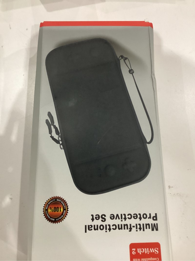 Condition photo showing New/Like New for TiMOVO Accessories Bundle Kit for Nintendo Switch 2, 14 in 1 Switch 2 Accessories with Carrying Case, PC Protective Cover, TPU JoyCon Case, 2 Pack Screen Protectors and 8 Pack Thumb Grip Caps---Black