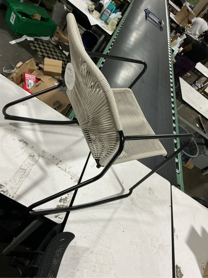 Condition photo showing Good Condition for fisher stack & wicker outdoor patio chair, rocking chair gray - threshold™: weather-resistant, no assembly required