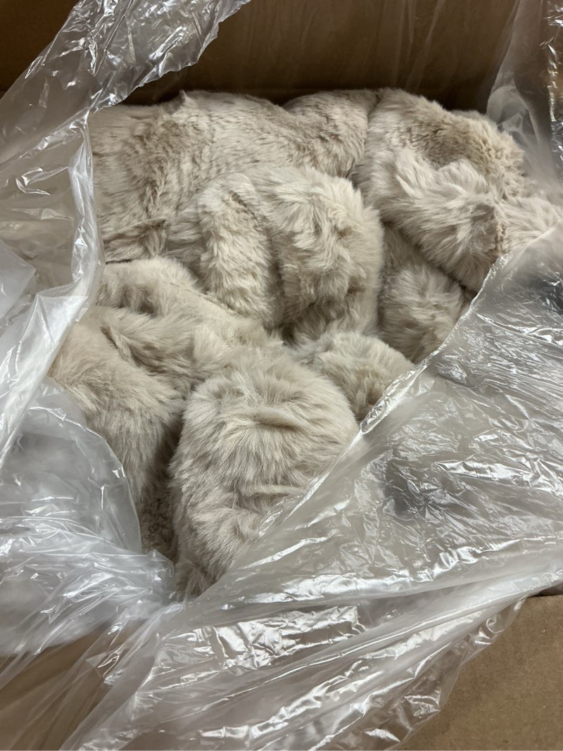 Condition photo showing Good Condition for benvwe faux fur throw blanket for couch bed - fluffy soft thick bubble blanket for living room home decor - mothers day birthday gifts for women, beige, 63" x 80" twin(63" x 80") beige