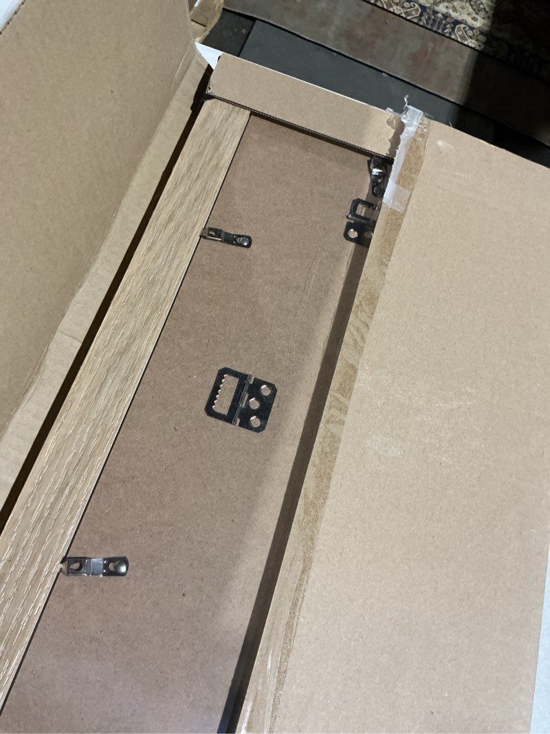 Condition photo showing Good Condition for 8x16 Picture Frame Display 3 opening Picture Frame 5x7 Collage,Multi Photo Frame with Mat,Plexiglass,Horizontal and Vertical Formats for Wall Decor,Natural Wood Grain Natural 8x16 - (3 open5x7?