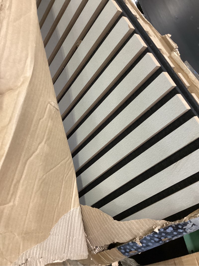 Condition photo showing Good Condition for art3d 2 wood slat acoustic panels for wall and ceiling - 3d fluted sound absorbing panel with wood finish - silver 2pcs - 47.2?23.6in. silver