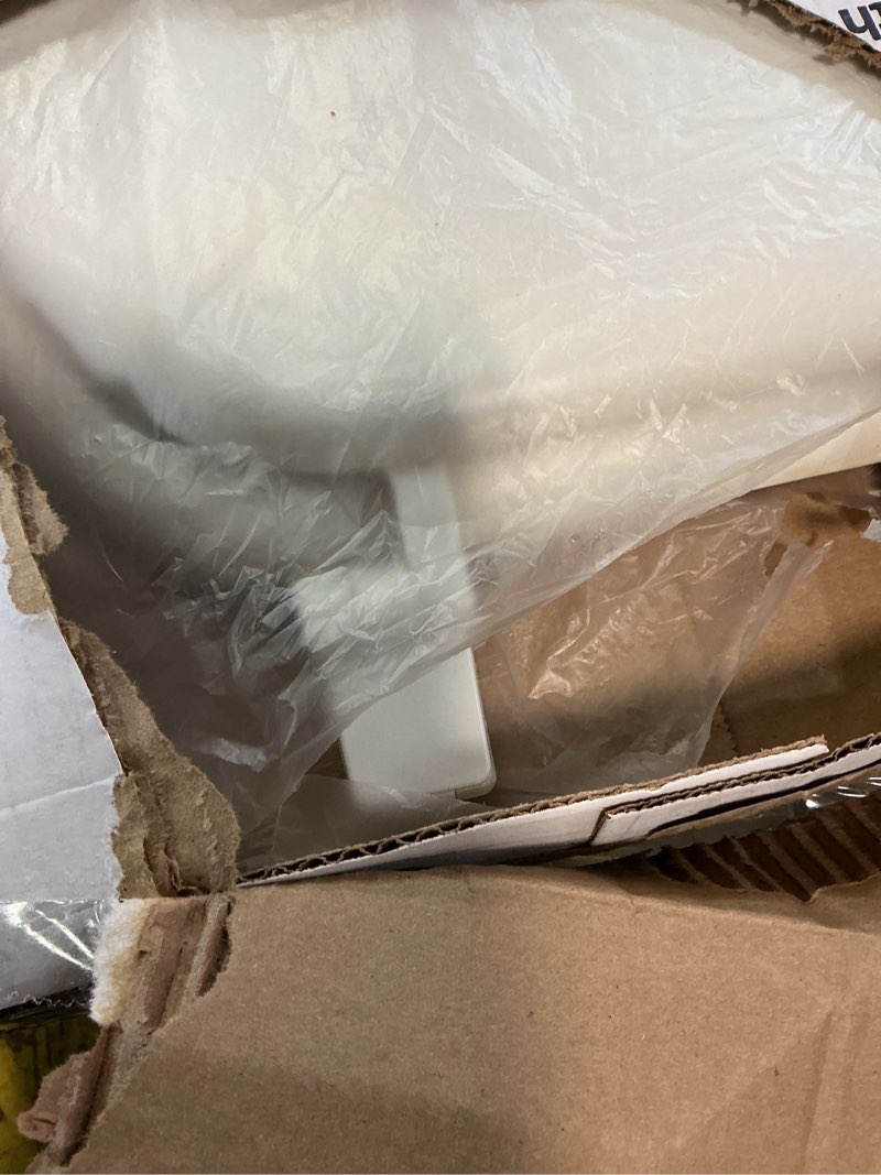Condition photo showing As Is for kohler stonewood quiet-close, round toilet seat soft close, durable wood, easy installation, universal fit, home essentials, white finish, k-20467-0 white round double-hinge