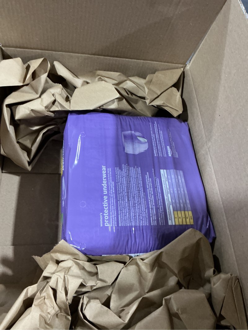 Condition photo showing Good Condition for amazon basics postpartum incontinence underwear for women, maximum absorbency, fresh protection, bladder leak protection, disposable, xx-large, lavender, 14 count xx-large 14.0