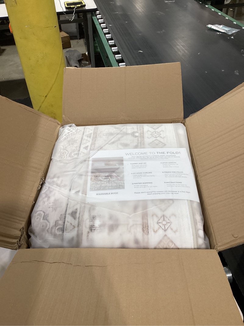 Condition photo showing New/Like New for zesthome 8x10 Area Rugs for Living Room,Non-Slip Backing Washable Rugs,Vintage Large Area Rug?Stain Resistant Home Decor Rug Cream/Beige 8' x 10' (Rectangular)