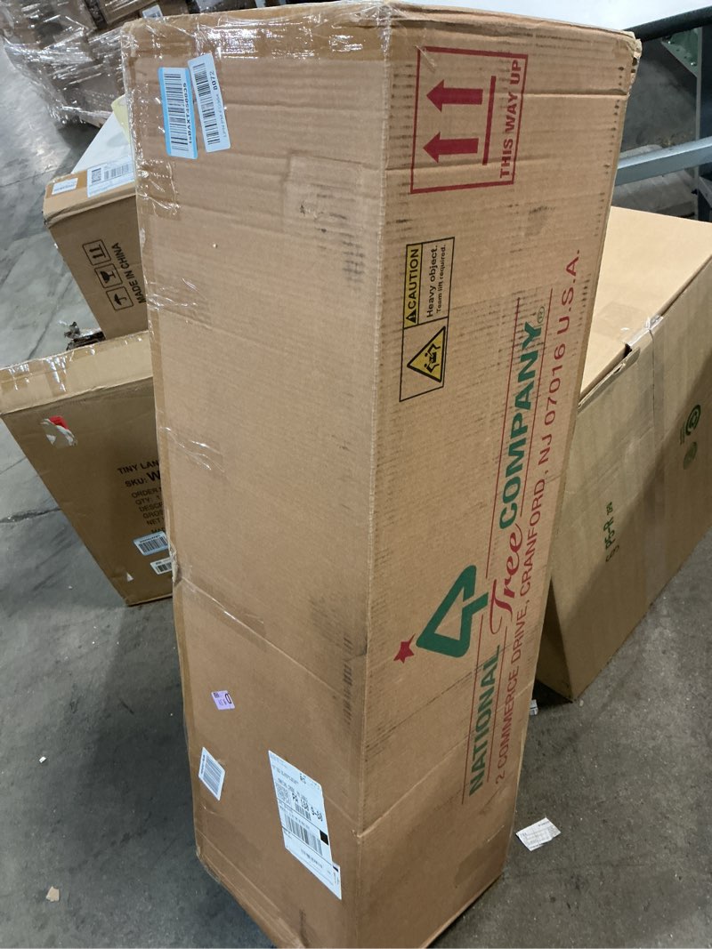 Condition photo showing New/Like New for National Tree Company Pre-Lit Feel Real®Artificial Christmas Tree  Green  Downswept Douglas® Fir  Clear Lights  Includes Stand  6.5 feet