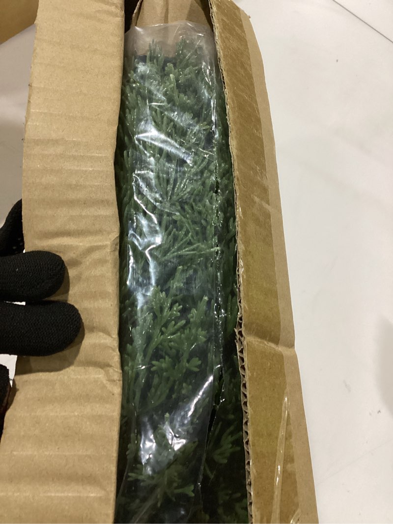 Condition photo showing Good Condition for 6FT Faux Cedar Garland, Real Touch Christmas Cypress Garland, Realistic Pine Cypress Bendable Branches for Mantel Decor Fireplace Staircase Table Centerpiece Indoor Outdoor Holiday Winter Decor B-Thick & Lush 6FT