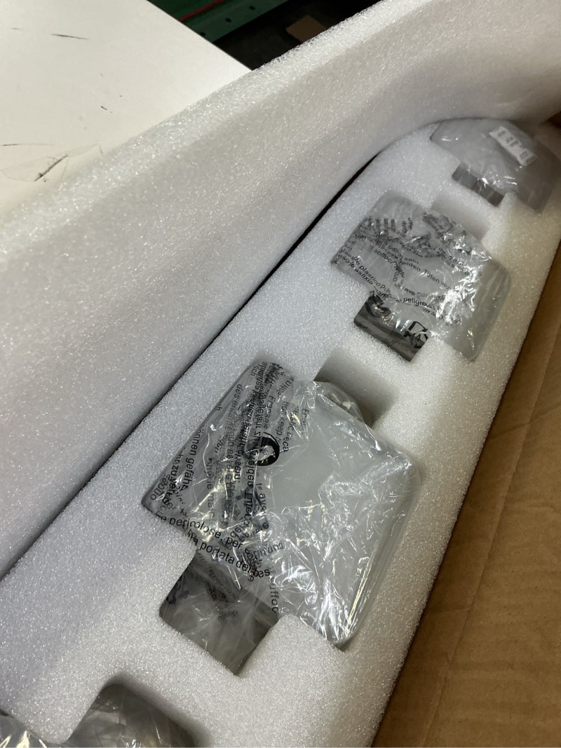 Condition photo showing New/Like New for 360° rotate led dimmable bathroom vanity light fixtures, 1600lm acrylic brushed nickel vanity lights for bathroom, modern wall lighting fixtures over mirror kitchen hallway (natural white light 5000k) brushed nickel - dimmable 4-light, 27-inch, 5000k