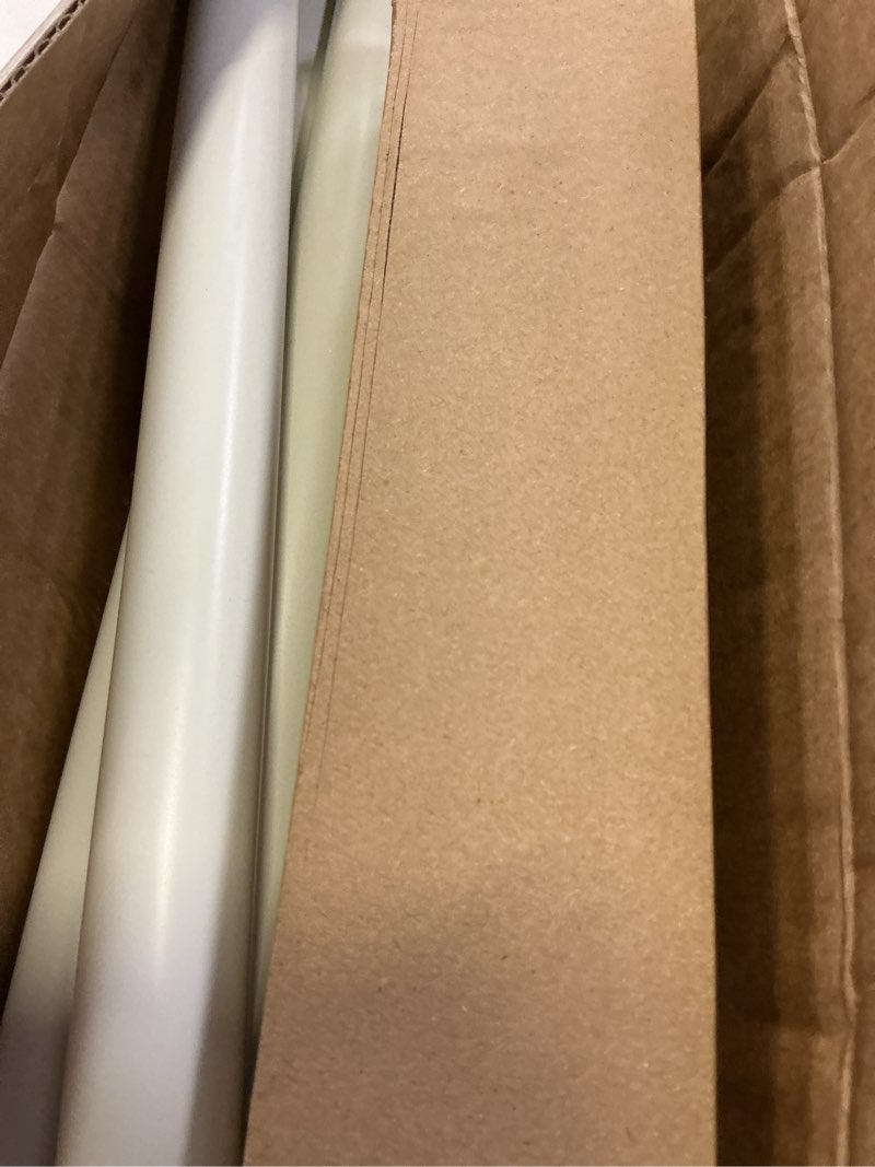 Condition photo showing Good Condition for simewin white curtain rods for windows 28 to 48 inches adjustable decorative 1 inch diameter single window curtain rod set with classic finials, white finishing 28"-48" white