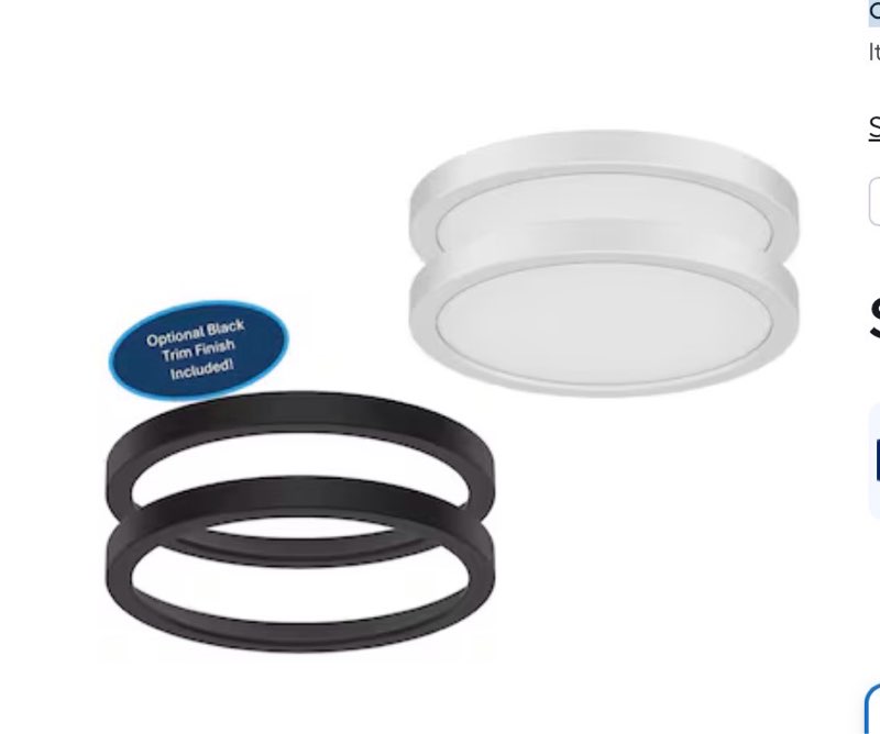  1k+ bought last week project source 1 -light 7.5-in matte multiple colors/finishes integrated led flush mount