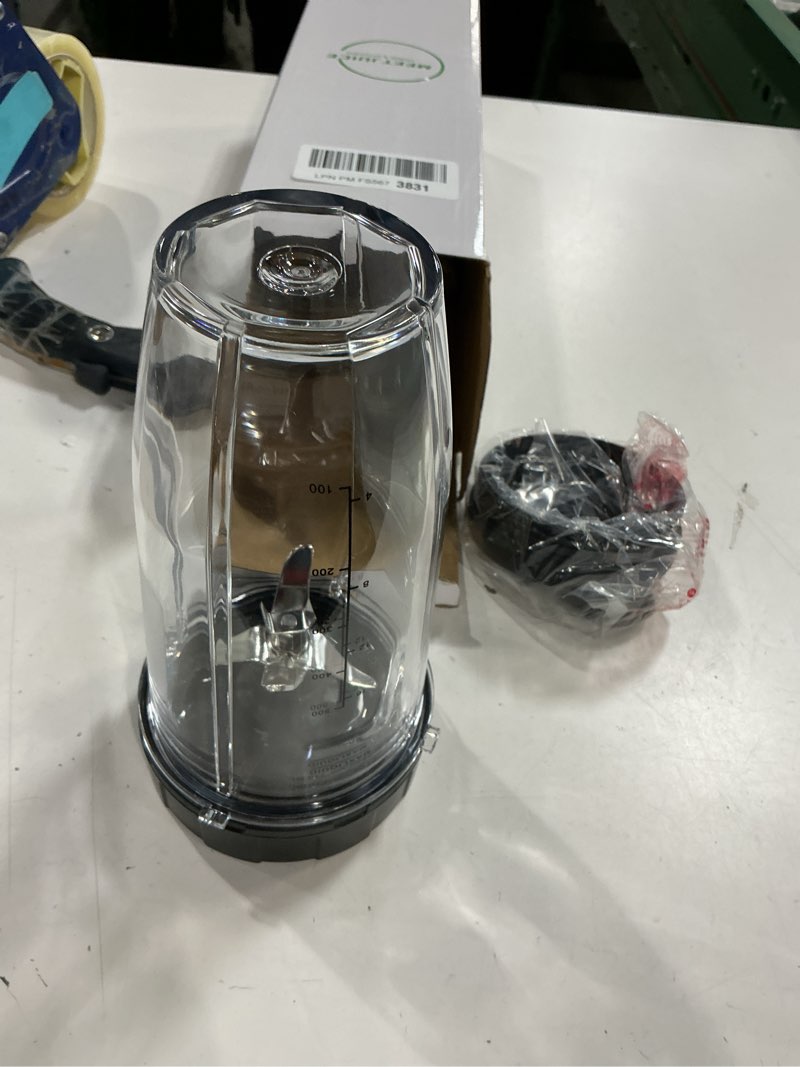 Condition photo showing Good Condition for Blender Replacement Parts for Ninja, 24oz Ninja Blender Cups with To-Go Lids, 7 Fins Extractor Blade, Compatible with Nutri Ninja Auto iQ Blenders BL2012 BN801 BL480-30 BL640-30 BL642-30 NN100-30