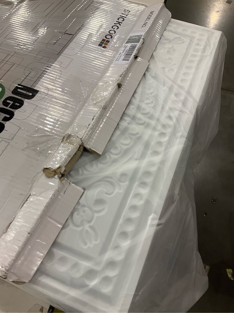 STICKGOO Drop Ceiling Tiles 24"x24", PVC Panels Waterproof Reusable, Covers 48 Sq.Ft., Baroque Decor