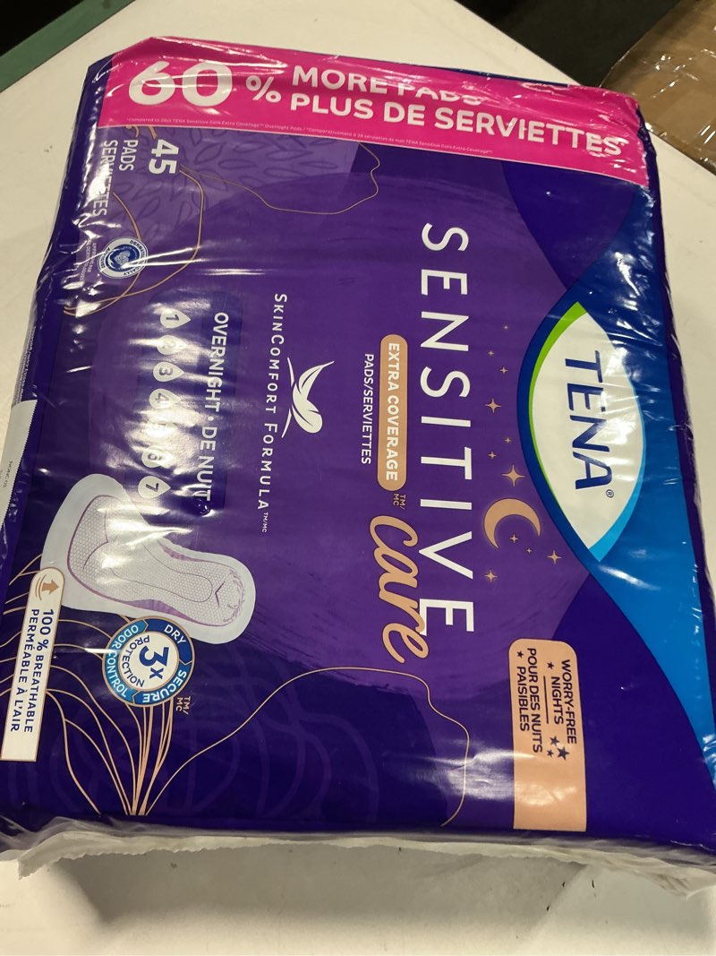 Condition photo showing New/Like New for TENA Intimates Overnight Pad, 45 Count