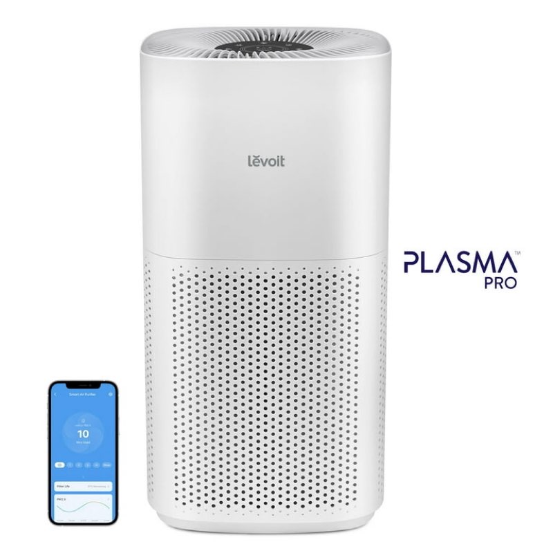 Levoit Air Purifier PlasmaPro® 600S-P, for Extra Large Rooms (2956 Sq. ft), White, Black UI