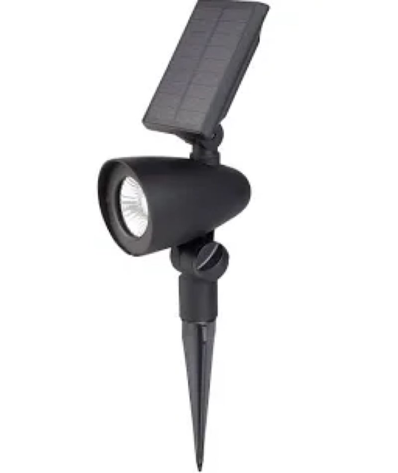 harbor breeze 60 -lumens 1 -watt black warm white solar led spot light